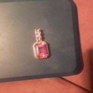 Pink diamond Necklace pendant